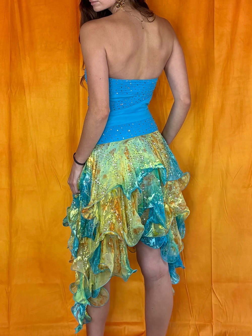 THE MOST INSANE y2k high low asymmetrical mermaid dress😍 - Picture 3 of 3